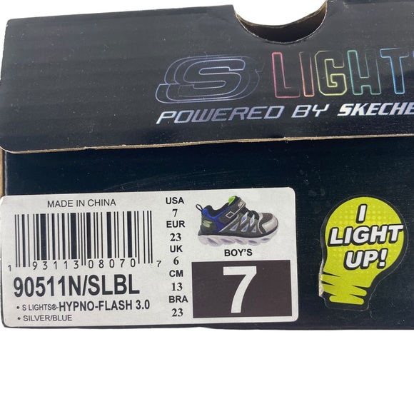 NEW Skechers S Lights Hypno Flash 3.0 Light Up Sneaker - Size 7 - Picture 8 of 9
